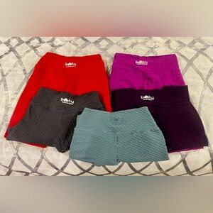 Five Booty by Brabants leggings - Red, Purple, Gray, Teal, Hot Pink